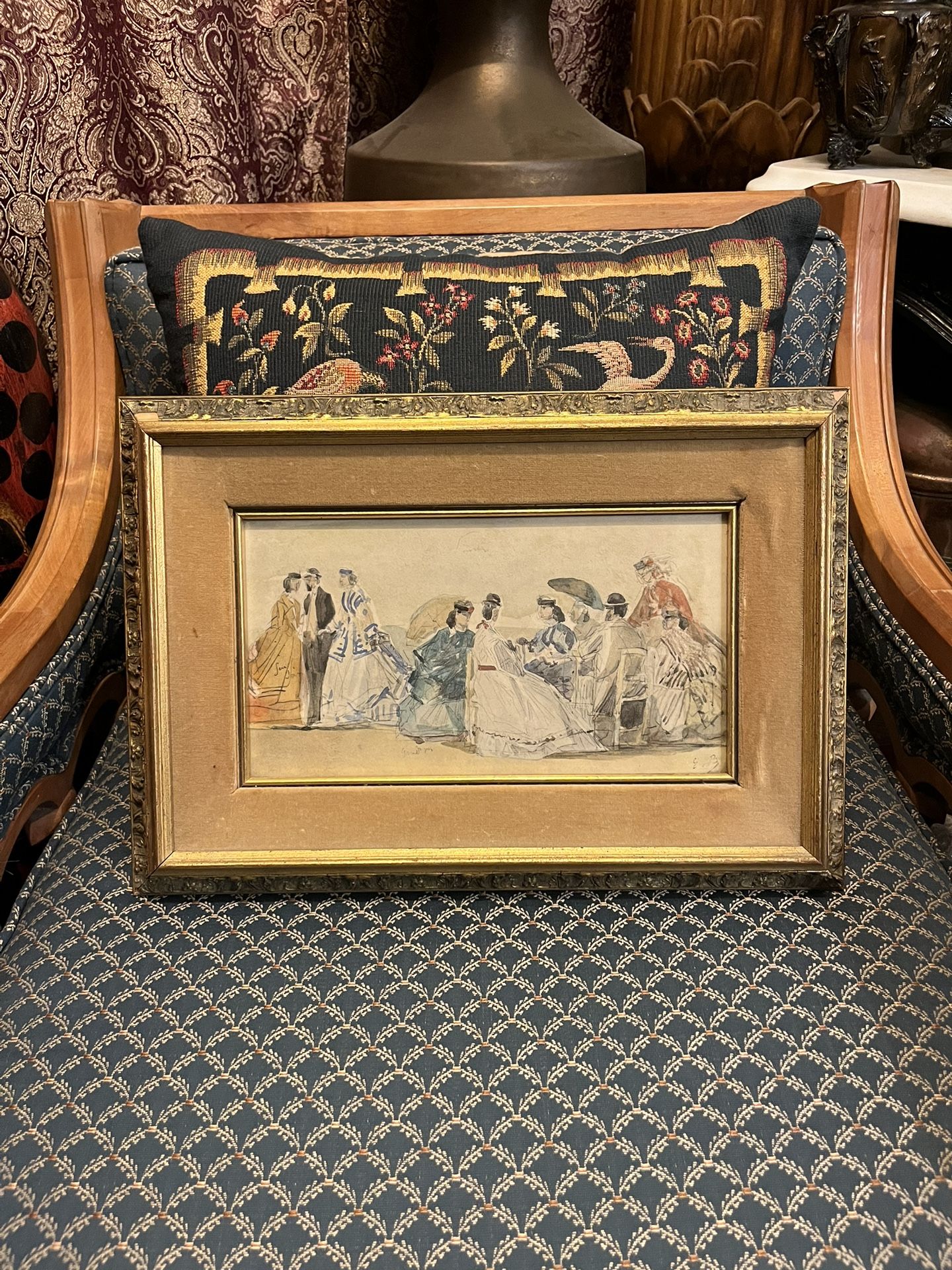 Antique Eugène Louis Boudin Lithograph