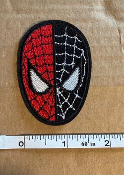 Spider-Man Black and Red Face Patch