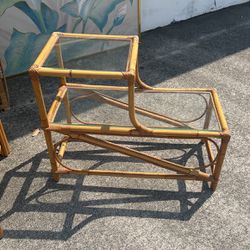 Vintage Bamboo End Table 