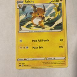 Raichu 066/202 Sword & Shield Base Set Regular Rare Pokemon Card