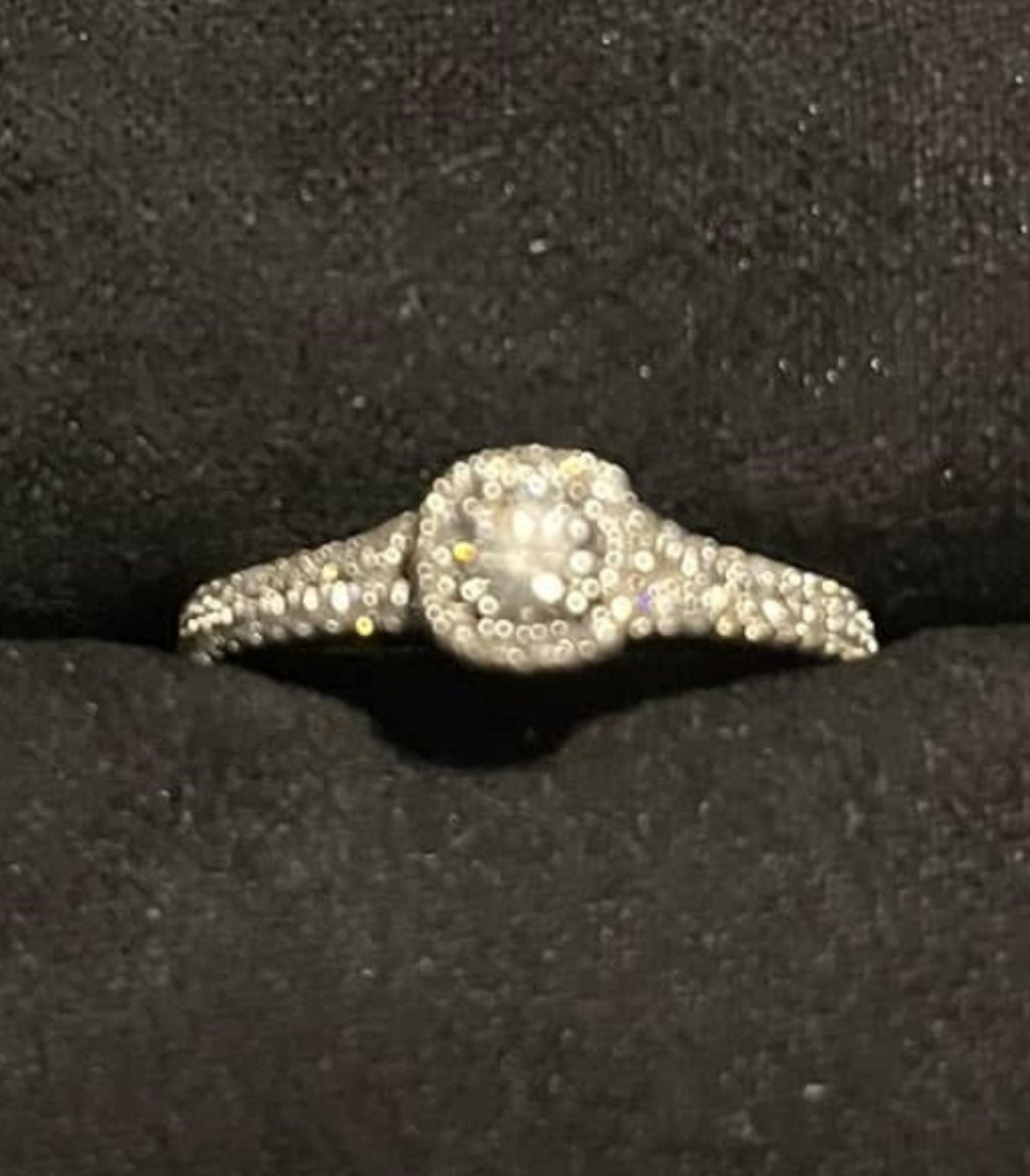 14k White Gold .5 carat Natural Diamond Engagement Ring
