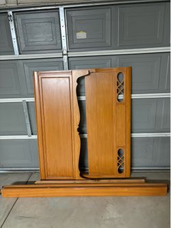 Vintage Wooden Full Size Bed Frame Set - Furniture - Simi Valley