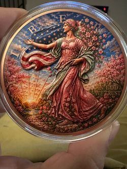 Colorized American Eagle Walking Liberty Coin
