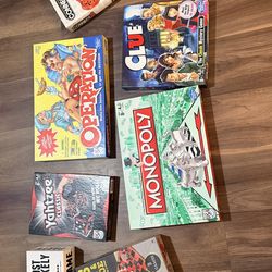 Board Games  $5 EACH You do not have to buy all, I am selling individually.