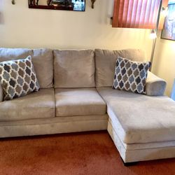 Tan Sofa with chaise