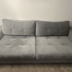 2 Gray Velour Couches New/Excellent Condition! 