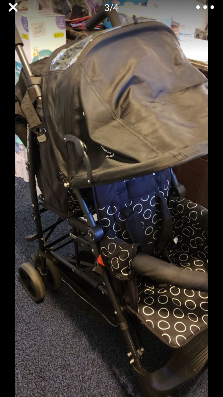 Double stroller kinderwagon foldable portable lightweight