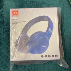 JBL E55bt Premium Wireless Over-Ear Bluetooth Stereo Headphones BLUE New