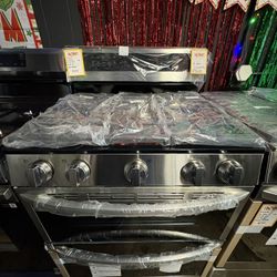 LG Double Oven Gas Range In Stainless Steel