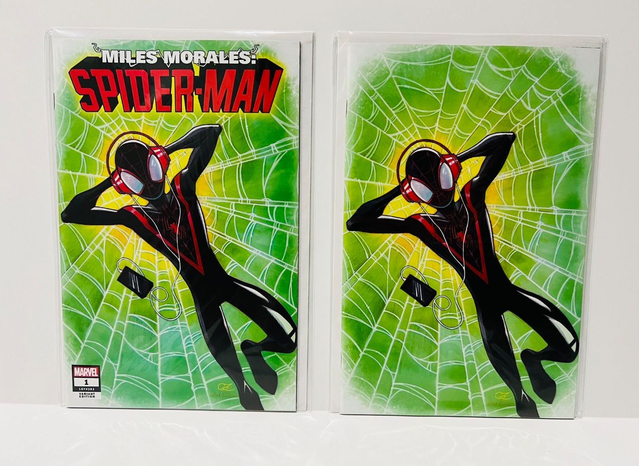 Miles Morales Spider-Man #1 Marvel Chrissie Zullo Virgin Set LE 500 with COA
