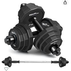Wolfyok Adjustable Dumbbells 44lbs