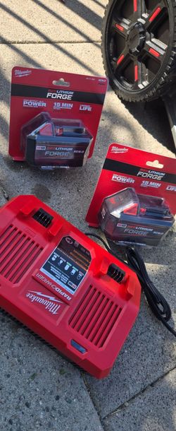 Milwaukee M18 RedLithium Forge XC6.0 Batteries & Rapid Charger