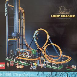 LEGO Icons Loop Coaster Set 10303, Model Building Kit for Adults, Amusement Park Funfair Track with Passenger Train