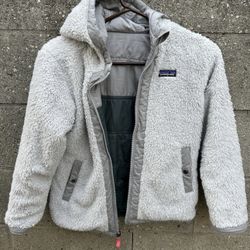 Patagonia Sherpa Reversible Hooded Jacket Kids Sz M 10