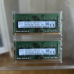 16GB (8GB x 2) Sodimm DDR4 RAM memory 