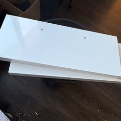 Two White Small Shelves New