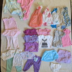 9 mo girls Clothes - summer (cardboard box)
