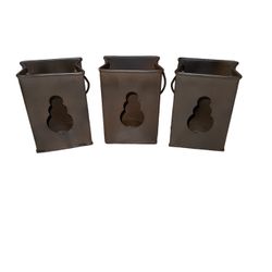 Votive Snowman Gift Bag Metal Candle Holders