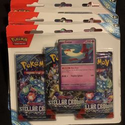 Stellar Crown Scarlet N Violet Booster Packs 3 Pk N Promo