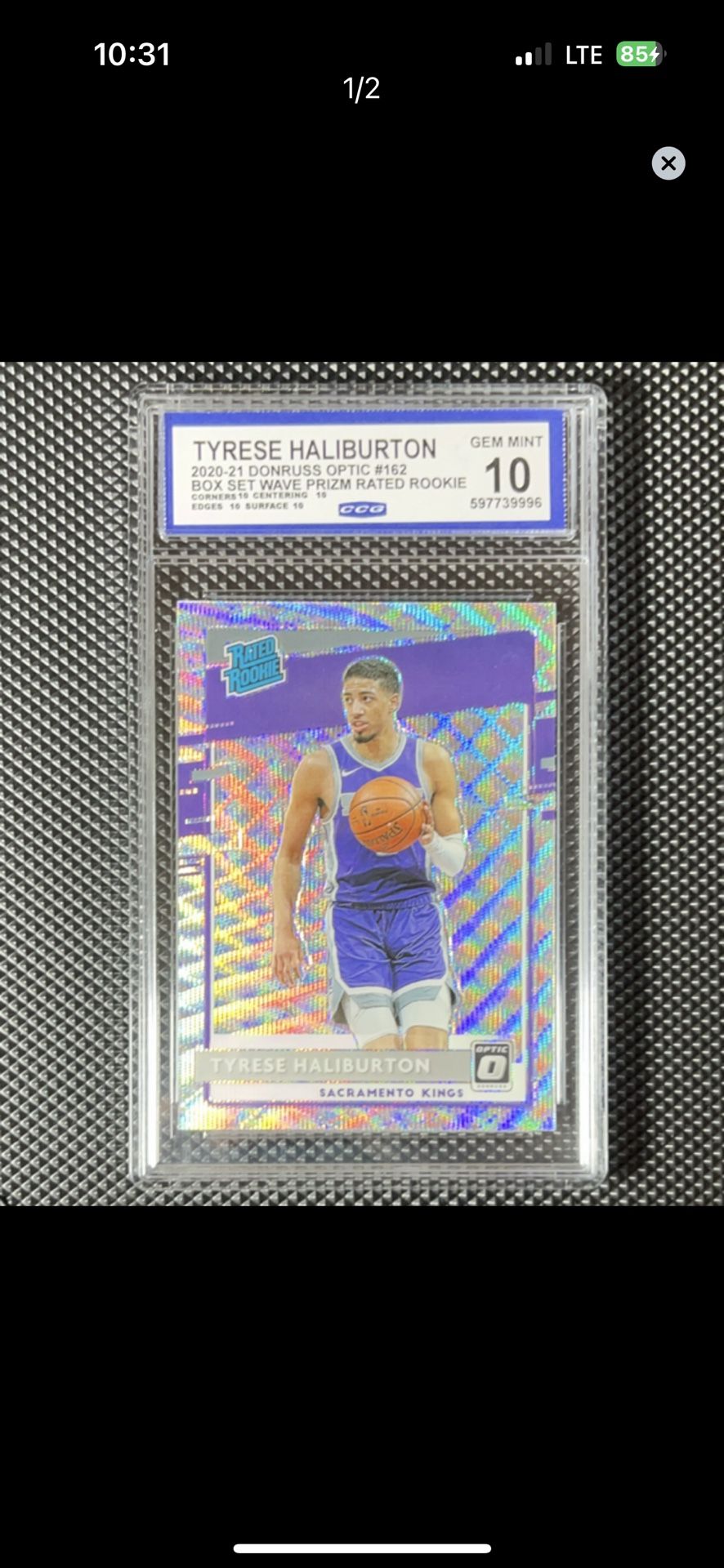 2020 Optic Tyrese Halliburton GEM MT 10