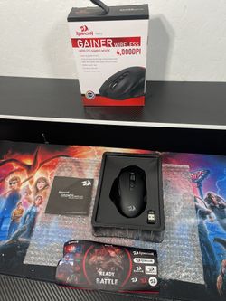 Redragon M656 Gainer Wireless Gaming Mouse, 4000 DPI 2.4Ghz Wireless Mouse w/ 5 DPI Levels, 7 Macro Buttons, Red LED Backlit & Pro Software/Drive Supp