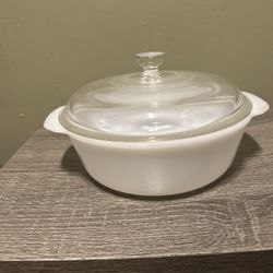 Vintage Fire-King Casserole Dish with Lid