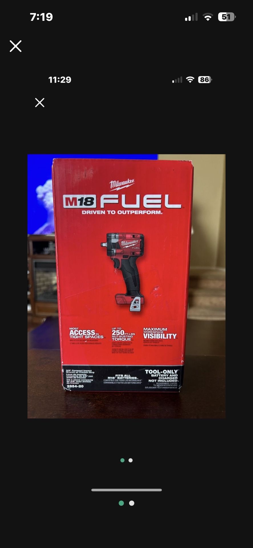 Milwaukee M18 Fuel 3/8” Compact Impact Wrench