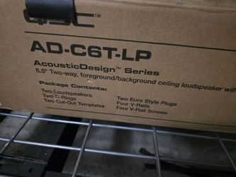 single (1) QSC AcousticDesign Series 6.5-inch 2-way low-profile commercial ceiling loudspeaker (Model: AD-C6T-LP)