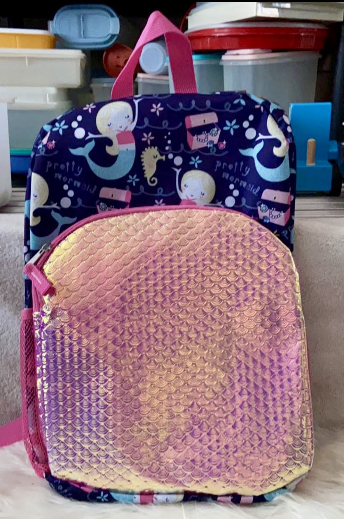 Mermaid full size backpack