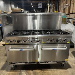 BRAND NEW COOKRITE 10 BURNER STOVE W/ DOUBLE OVEN