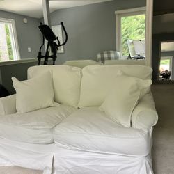 White  Sofa & Loveseat Set