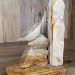 l Vintage Antique Mexico Sombrero Marble? Onyx? Alabaster? Bookend only 1