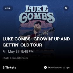 LUKE COMB FLOOR TICKETS