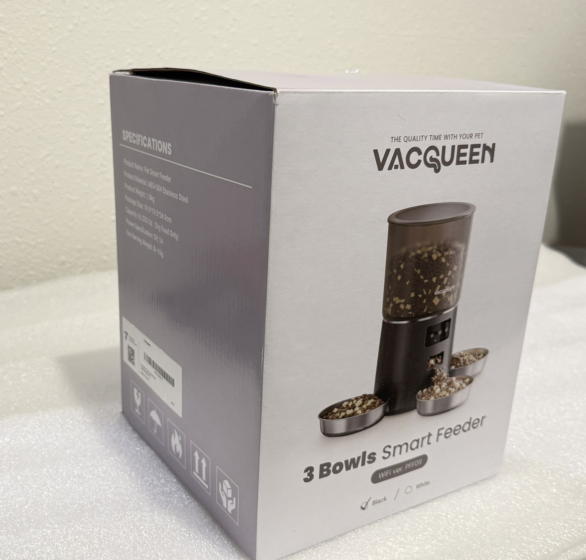 Automatic Cat Feeder for 3 Cats, 6L/25 Cups Smart WiFi Pet Feeder, Strong Anti-Jam System, Dual-Effect Desiccant Cat Food Dispenser, with 10S Voice Re