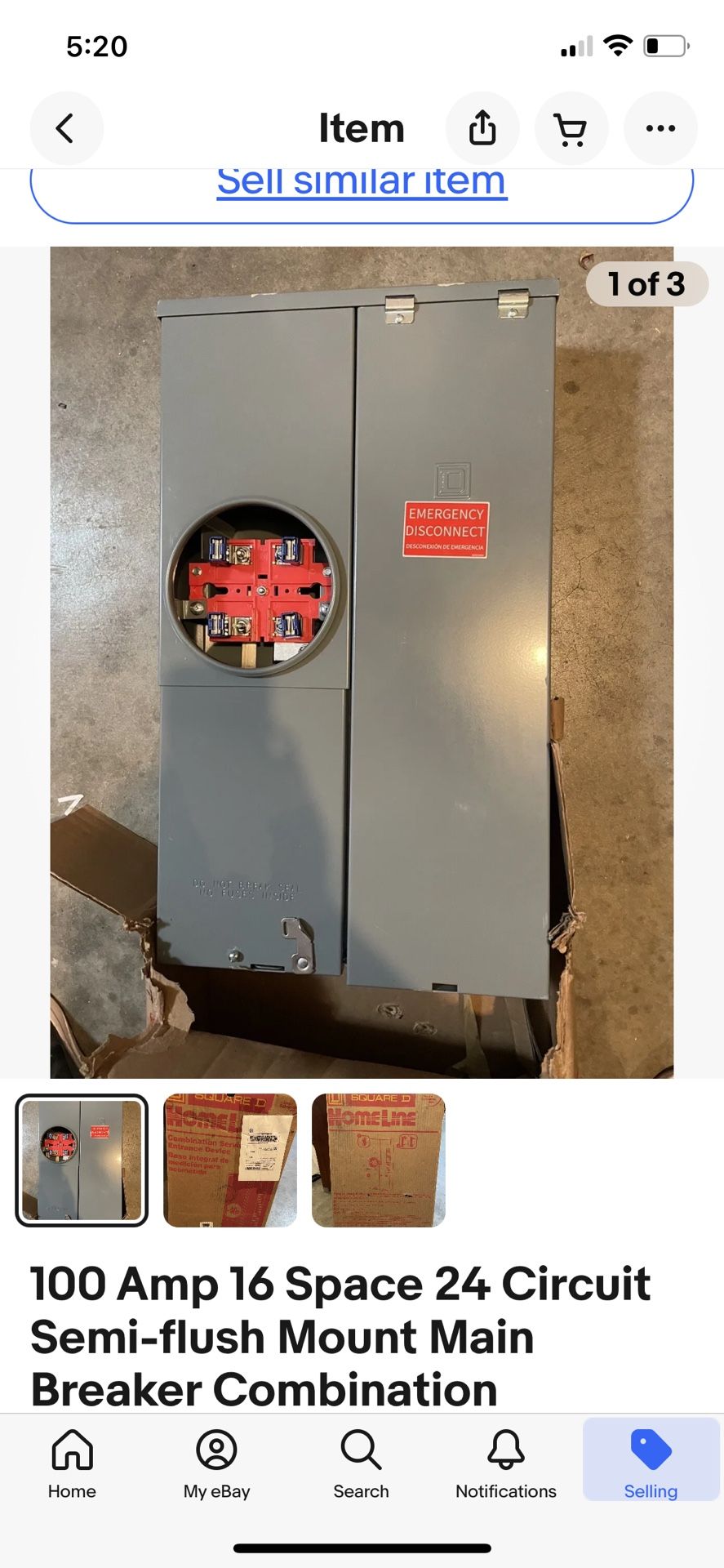 100 Amp 16 Space 24 Circuit Semi flush Mount Main Breaker Combination