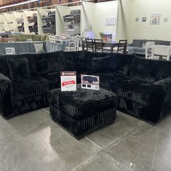 New Black Sectional 