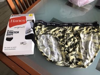 NEW~3-pack~Hanes Men's Stretch Briefs size Large 36-38”~cool & breathable~NEW IN PACKAGE