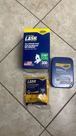 All 3 pcs Dep tile level clips, leveling edges & cleaning sponge