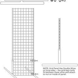 SSWBasics SlatGrid Stand 2' X 6' - Slatgrid Wall Unit 2 Piece 