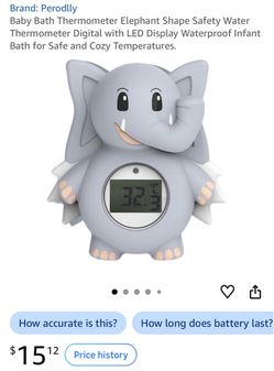 Perodlly Elephant Baby Bath Thermometer