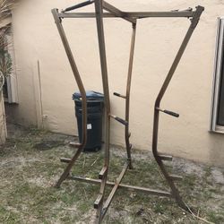 Metal dip and pull up station. Professional equipment.