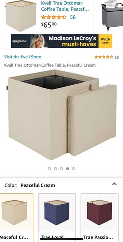 Storage Ottoman, Coffee Table, Extra Seat