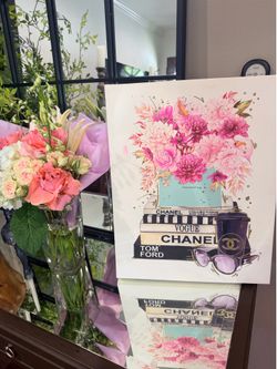 Flower canvas frame
