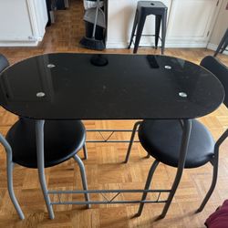 2 PP Glass Dining Set