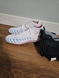 New Charly Zinetik PFX HI AG Soccer Cleats White/Pink 1038209 Mens Size 10 $180 Retail