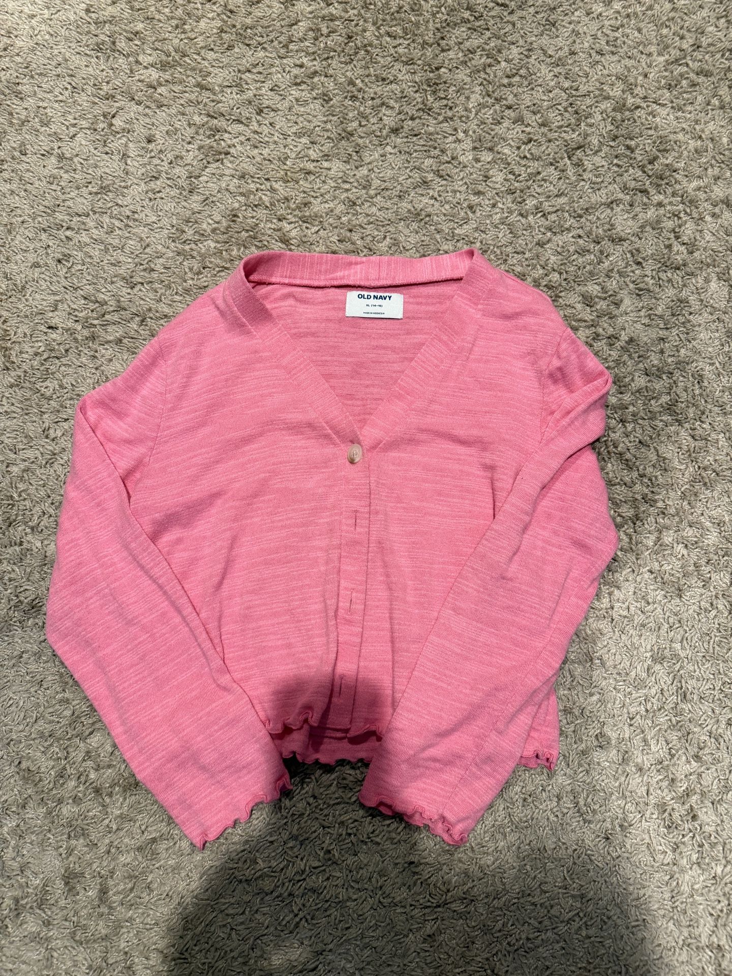 Girls Old Navy Pink Cardigan XL 14/16