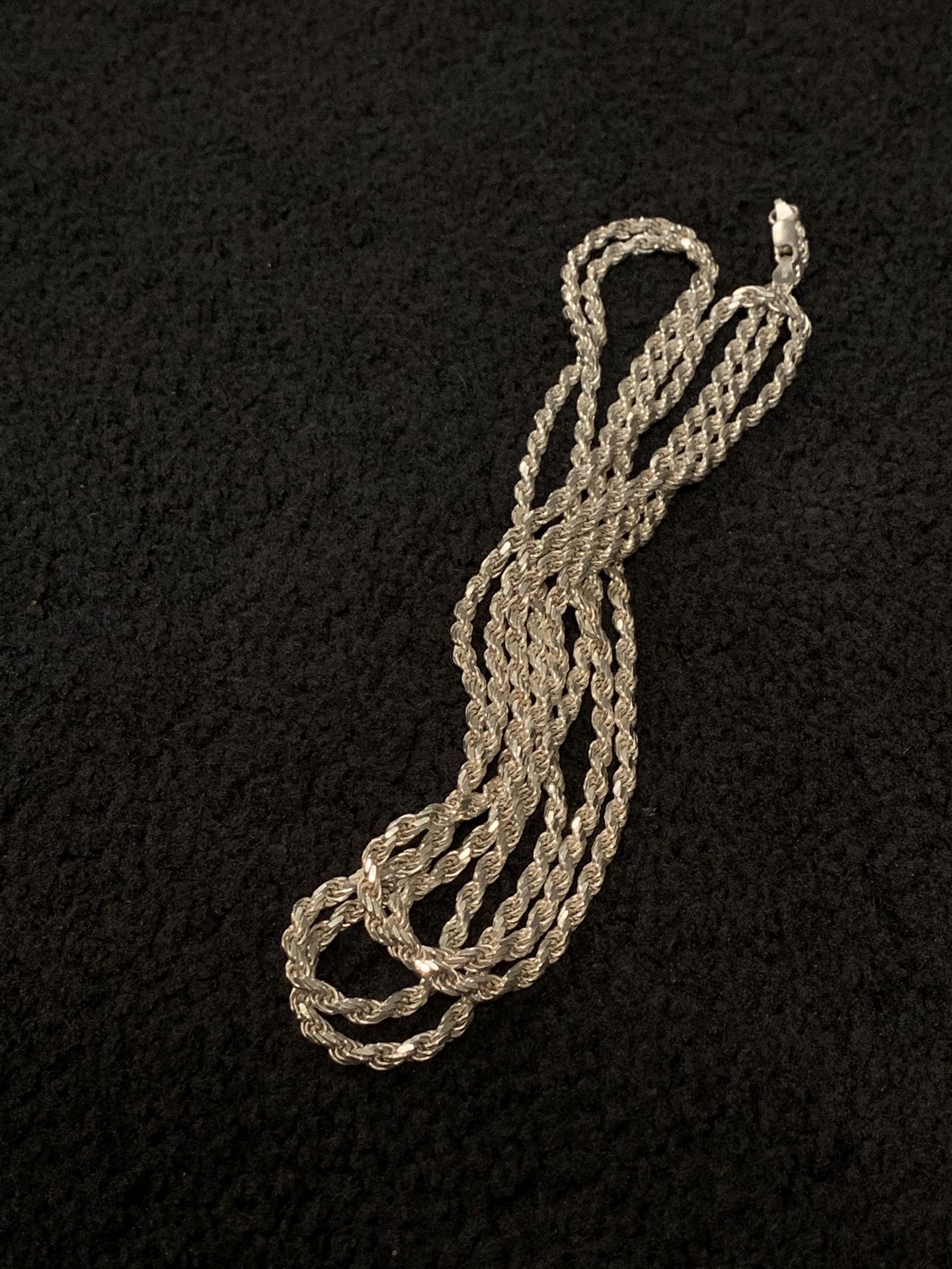 Silver 30inch Milor Rope Chain