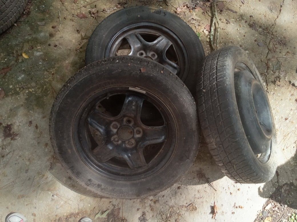 two 5 lug spares