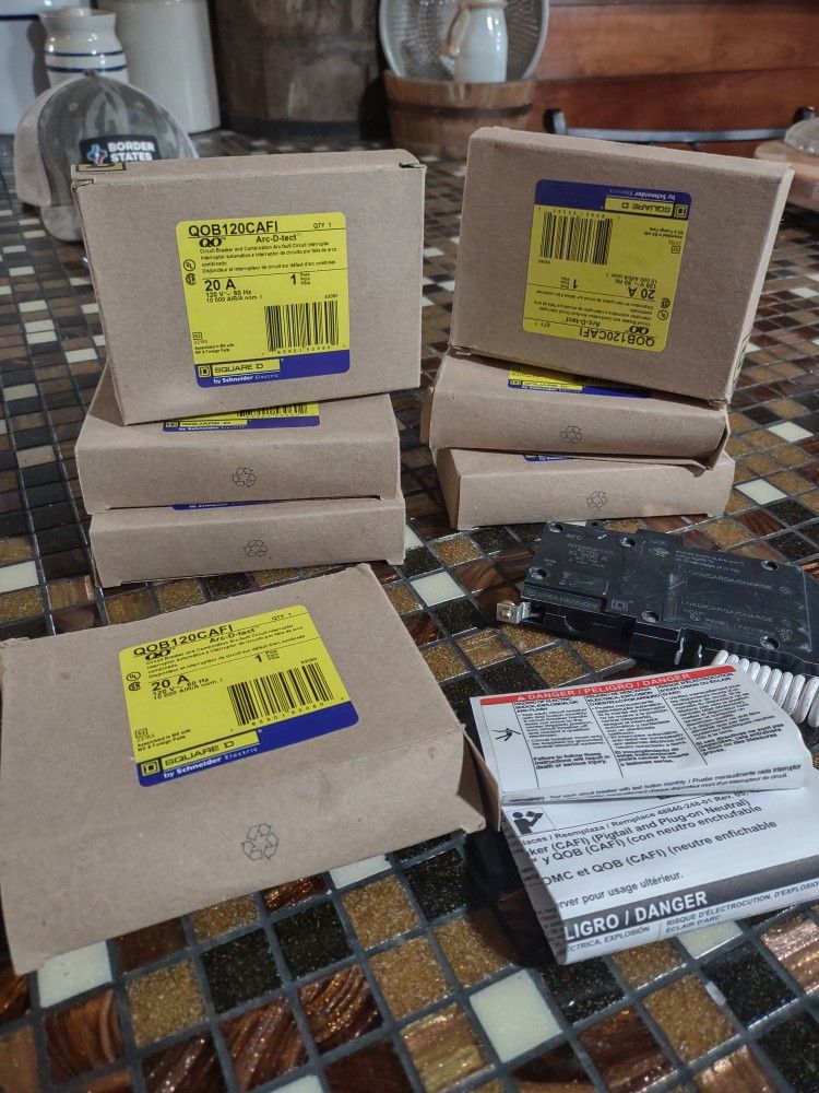 New Set Of 7-Square D-QOB120 -CAFI -2A Arc-d-tec- circuit Breaker& Combo arc-fault