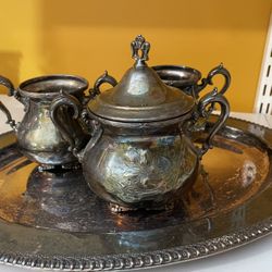 Silver Tea Set Pieces From About 1905